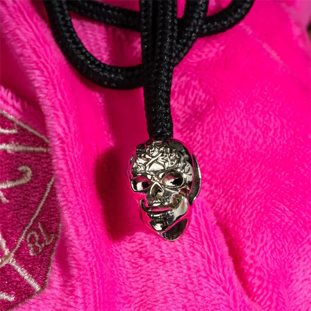 Multi-pocket d20 Dice Bag - Hot Pink & Beige