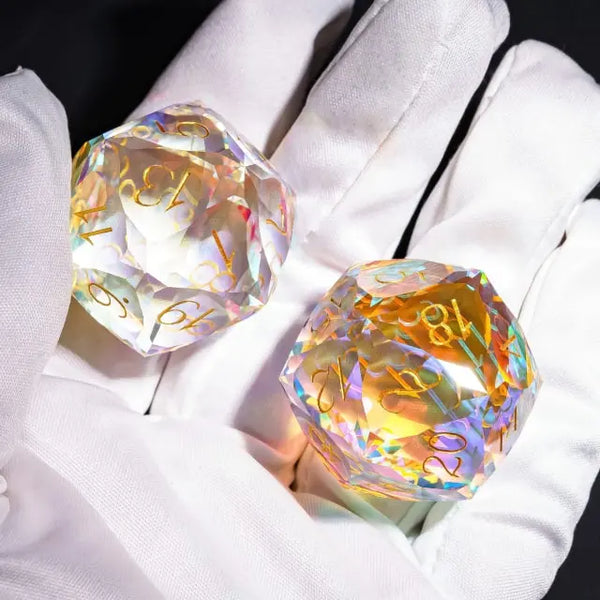 30mm Rainbow Crystal d20