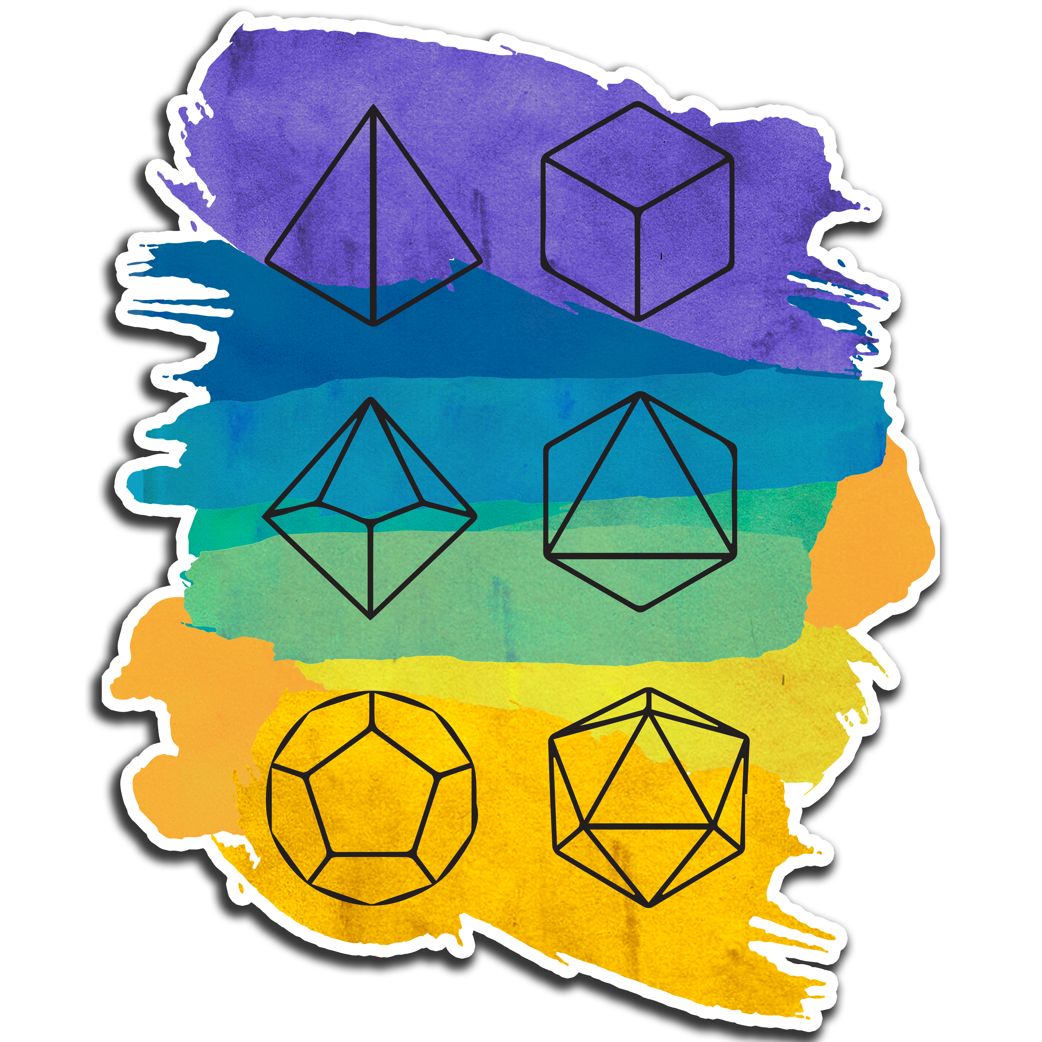 Rainbow Dice Sticker