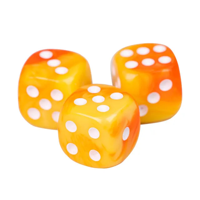 Orange & Yellow (FIREBALL) - 12mm D6 pips