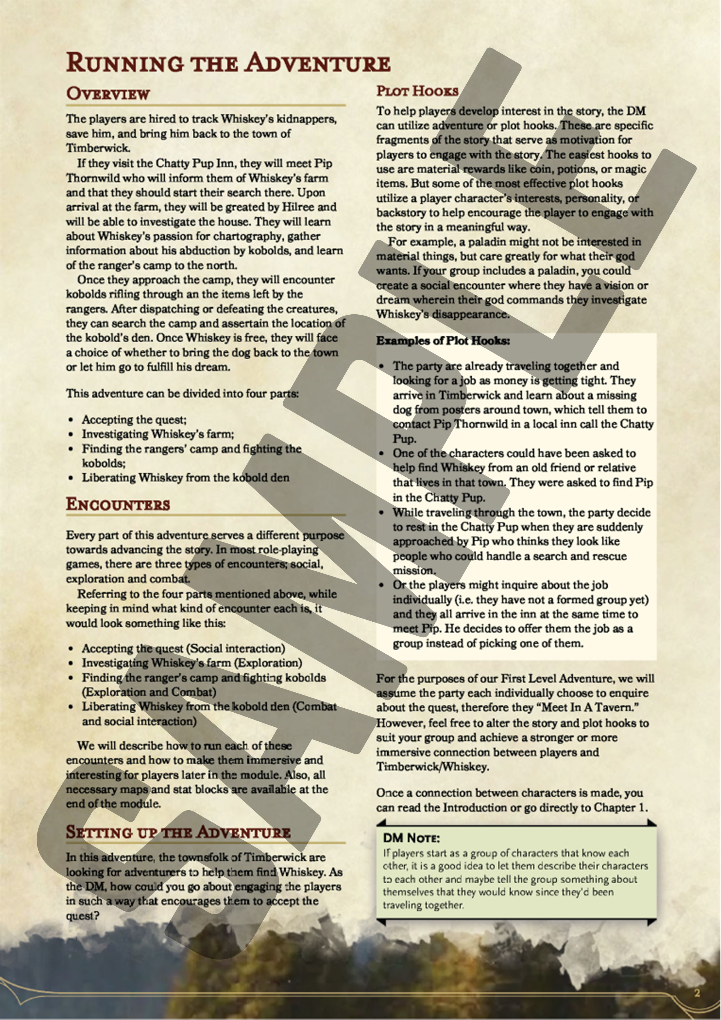 You Meet In A Tavern - A First Level Adventure