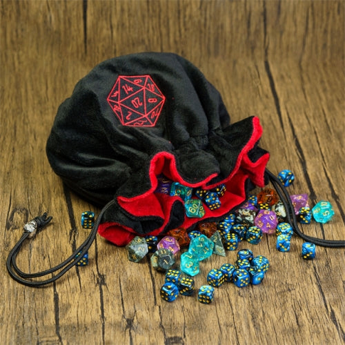 Multi-pocket d20 Dice Bag - Black