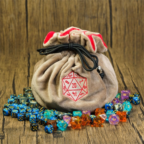 Multi-pocket d20 Dice Bag - Khaki