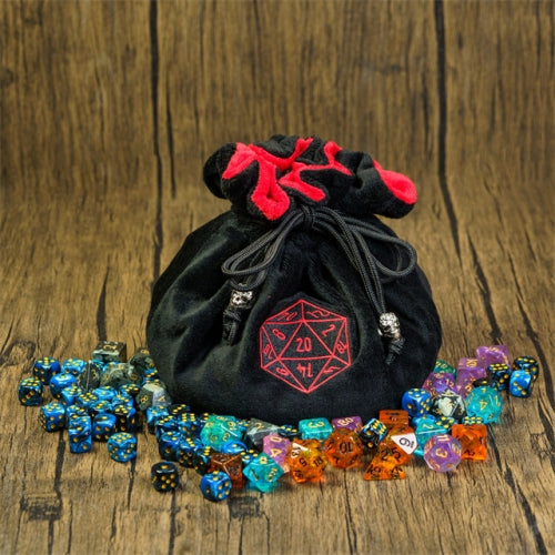 Multi-pocket d20 Dice Bag - Black