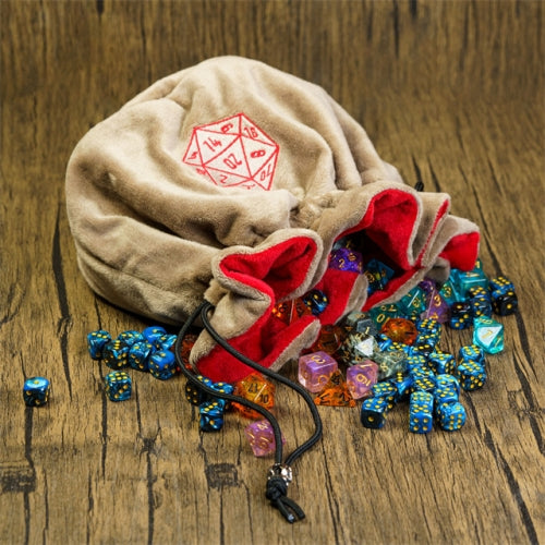 Multi-pocket d20 Dice Bag - Khaki