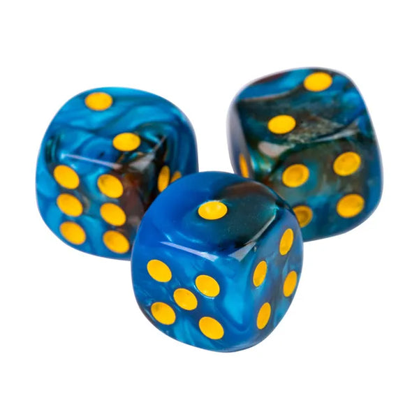Blue & Red - 12mm D6 pips