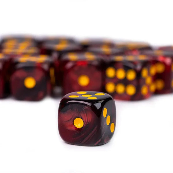 Red & Black (Blood Prince) - 12mm D6 pips