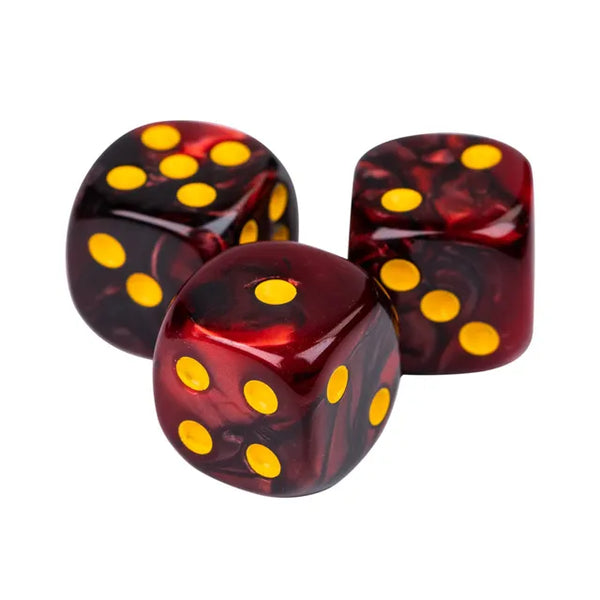 Red & Black (Blood Prince) - 12mm D6 pips
