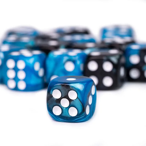 Blue & Black - 12mm D6 pips